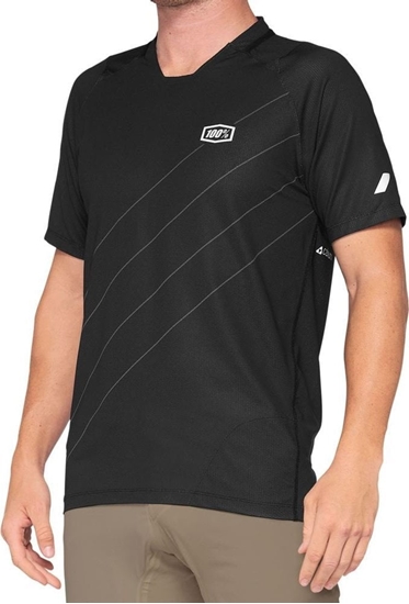 Picture of 100% Koszulka mska 100% CELIUM Jersey krótki rkaw dark grey black roz. XL (NEW 2021)