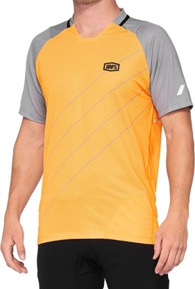 Изображение 100% Koszulka mska 100% CELIUM Jersey krótki rkaw orange grey roz. XL (NEW 2021)