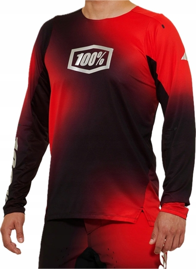 Picture of 100% Koszulka mska 100% R-CORE X LE Jersey dugi rkaw Black/Red roz. M (NEW 2023)