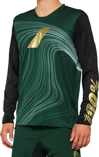 Picture of 100% Koszulka mska 100% R-CORE X LE Jersey dugi rkaw forest green roz. XL (NEW 2022)