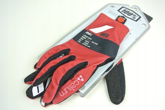 Picture of 100% Rkawiczki 100% CELIUM Gloves Red - M (dugo doni 187-193 mm) (NEW 2023)