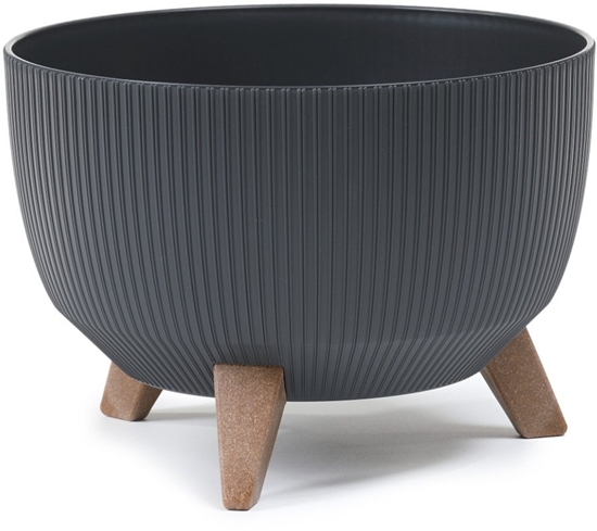 Picture of 4Living Gli vazonas "Roma Line" su kojelmis 47 cm antracito spalvos