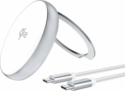 Picture of Zasilacz 4smarts 4smarts Qi2 Charger Kickstand, silber/ weiß