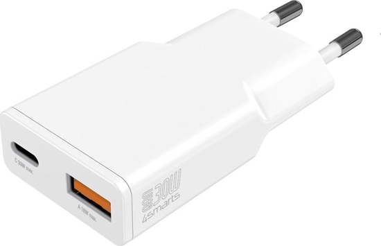 Изображение 4smarts Netzladegerät PDPlug Slim Duos 30W GaN USB-C+USB-A