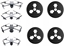 Picture of 4x Osona Pokrywka Zalepka Zabezpieczenie do Silników DJI Air 3S / 3 / MAVIC 3 / MD912
