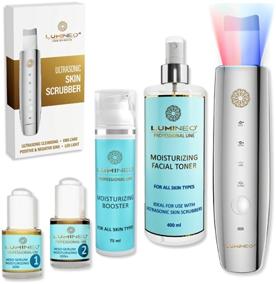 Picture of a LUMINEO Professional Line Peeling kawitacyjny LED 5w1 + Zestaw nawilajcy Lumineo (Tonik, 2 x Serum, Krem)