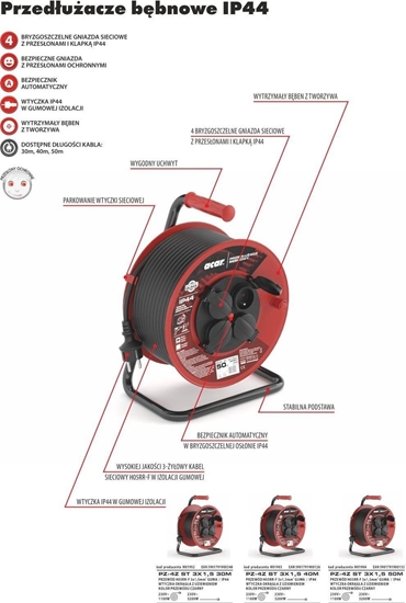 Picture of Acar Przeduacz bbnowy Acar M01952 30m czarny