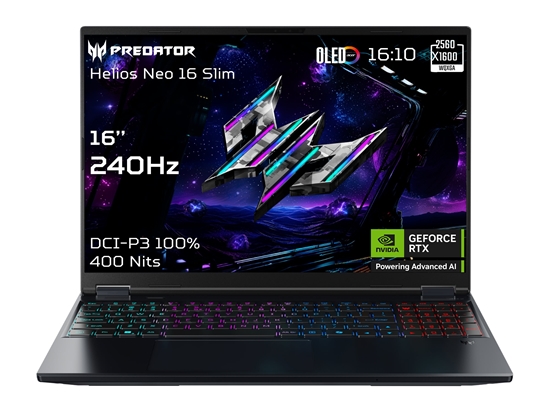 Picture of Acer Predator Helios Neo 16S AI OLED PHN16S-71-96S5 16" FHD i9-275HX/32GB/1000GB/NVIDIA GF RTX 5070 Ti/Win11/ENG kbd/Black/2Y Warranty
