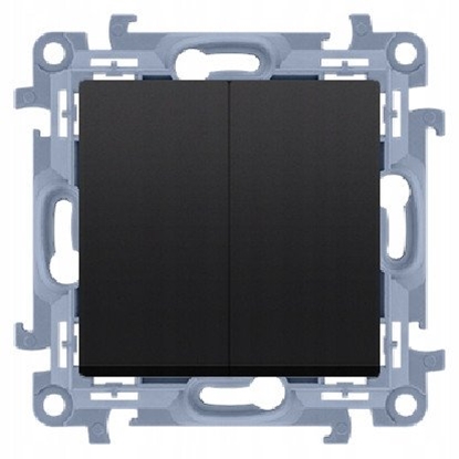 Picture of acznik wiecznikowy podwójny KONTAKT-SIMON CW5C.01/49 10AX 250V szybkozczka SIMON10 czarny