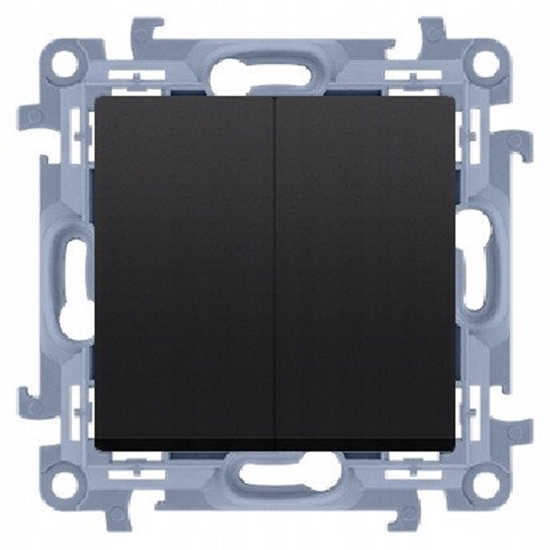 Picture of acznik wiecznikowy podwójny KONTAKT-SIMON CW5C.01/49 10AX 250V szybkozczka SIMON10 czarny