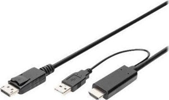 Picture of Adapter AV Digitus 2M HDMI TO DP ADAPTER CABLE 2M HDMI TO DP ADAPTER CABLE
