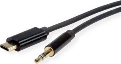 Picture of Audio kabelis Type-C > 3.5mm, M / M, melns, Roline