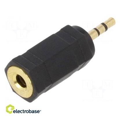 Picture of Adapter; Jack 2.5mm 3pin plug,Jack 3.5mm socket; black
