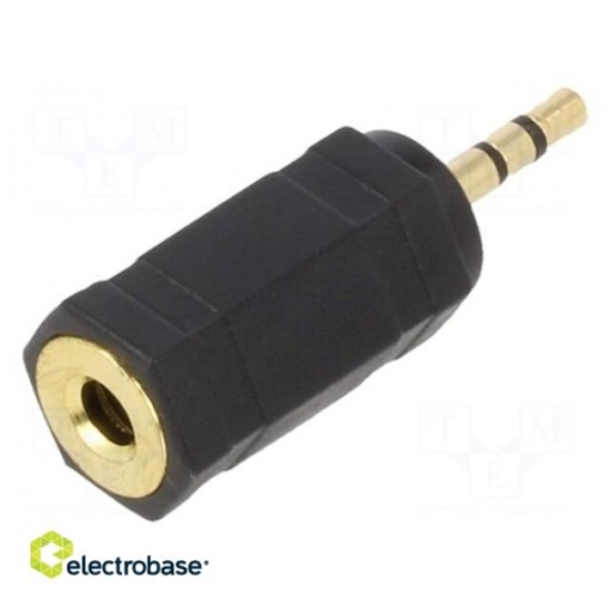Picture of Adapter; Jack 2.5mm 3pin plug,Jack 3.5mm socket; black