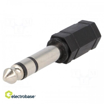 Picture of Adapter; Jack 3.5mm socket,Jack 6.35mm plug; stereo