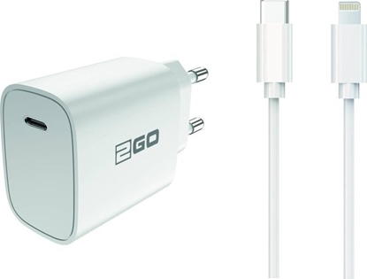 Picture of adowarka 2GO 2GO Ladegerät 20W 1x USB-C inkl. Kabel USB-C auf lightn.weiß