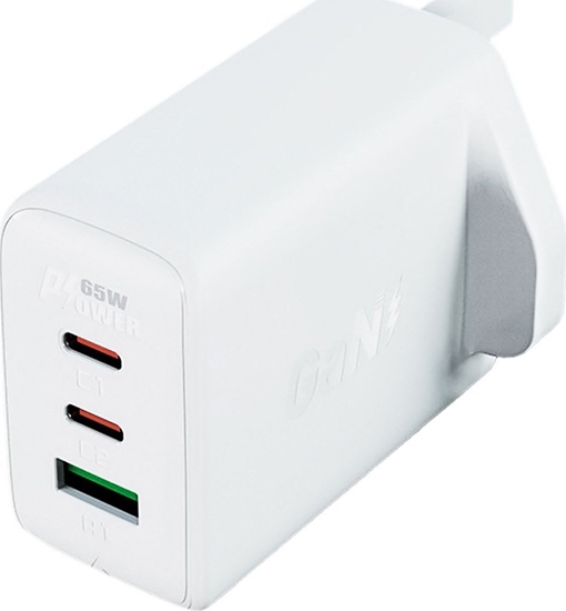 Picture of adowarka Acefast Acefast adowarka GaN 65W 3 porty (1xUSB, 2xUSB C PD) wtyczka UK biaa (A44)