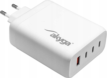 Picture of adowarka Akyga adowarka USB AK-CH-24 USB-A + 3x USB-C PD 5-28V / max. 5A 140W Quick Charge 3.0 GaN