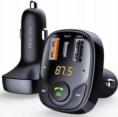 Attēls no adowarka Bounn Åadowarka samochodowa USB QC3.0+TYPE C 3A+USB 1A