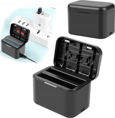 Picture of adowarka do aparatu Puluz adowarka Usb Na 2x Akumulator Bateria Do Insta360 X4 Insta 360 X 4 / Pu999b