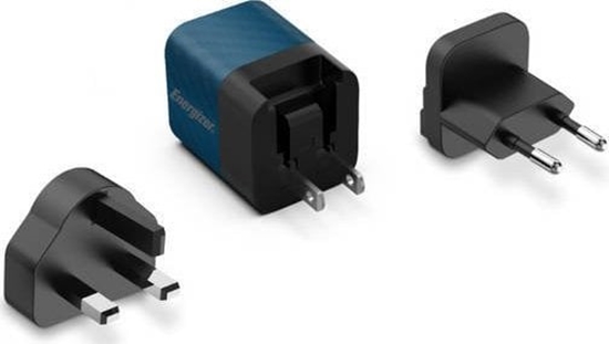 Изображение adowarka Energizer Energizer Ultimate - adowarka sieciowa Multiplug EU / UK / US GaN 20W PD (Niebieski)