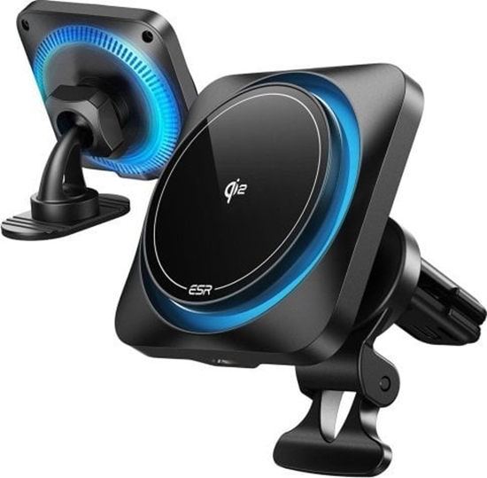 Изображение adowarka ESR ESR HALOLOCK CRYOBOOST MAGNETIC MAGSAFE DASHBOARD & VENT CAR MOUNT WIRELESS CHARGER QI2 15W FROSTED ONYX