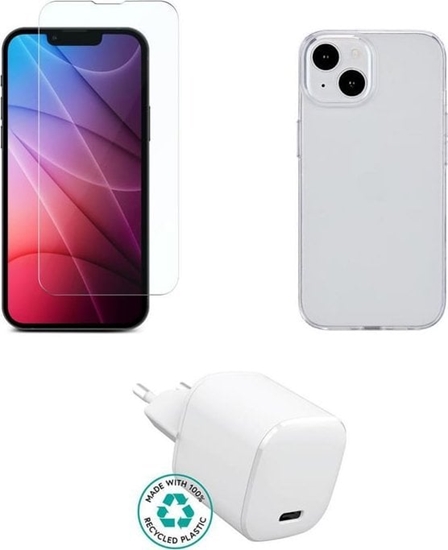 Picture of adowarka eStuff eSTUFF ES-KIT-IPH15 adowarka do urzdze przenonych Telefon komórkowy Przezroczysty, Biay Prd przemienny Wewntrzna