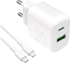 Picture of Puro Puro PROLITE 20W USB-A / USB-C wall charger + USB-C - USB-C cable 1.2m - white