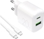 Attēls no Puro Puro PROLITE 20W USB-A / USB-C wall charger + USB-C - USB-C cable 1.2m - white