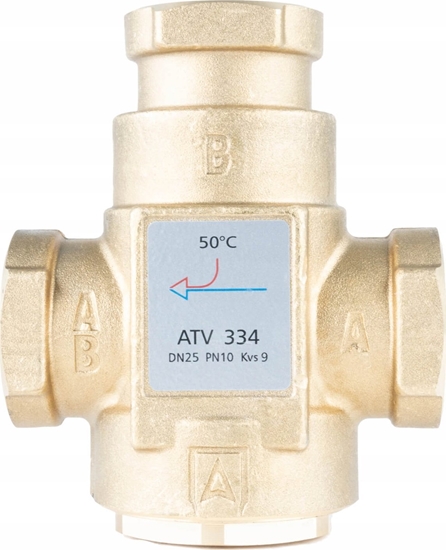 Изображение Afriso Zawór temperaturowy ATV 334, DN25, Rp1", kvs 9, 50°C
