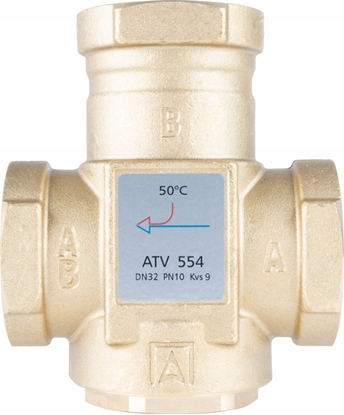 Изображение Afriso Zawór temperaturowy ATV 554, DN32, Rp1 1/4", kvs 9, 50°C