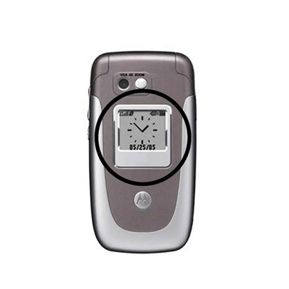 Picture of Aizsargmaciņa ārējais stikls displejam priekš Motorola V360 Sudrabs