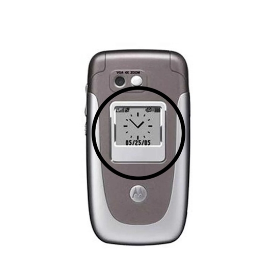 Picture of Aizsargmaciņa ārējais stikls displejam priekš Motorola V360 Sudrabs