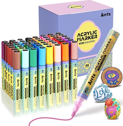 Attēls no Akriliniai markeriai - flomasteriai ARRTX Simptap, 48 spalv