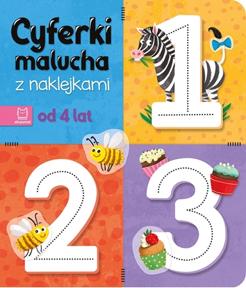 Attēls no Aksjomat Ksieczka Cyferki malucha z naklejkami. Od 4 lat