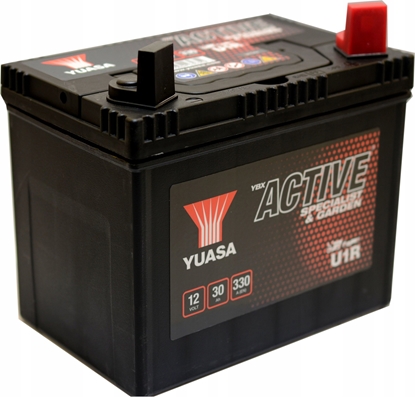 Attēls no Akumulator Kwasowy/Rozruchowy YUASA 12V 30Ah 330A P+ Bezobsugowy 194x125x178mm Uruchomiony U1R