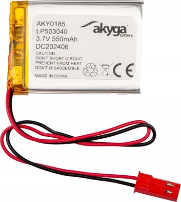 Picture of Akumulator Li-Po LP503040 Akyga AKY0185 3.7V / 550mAh PCM zcze JST 2-Pin 150mm
