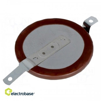 Изображение Akumulators: Li | VL2330 | 3V | 50 mAh | lodēšanas uzgaļa | Ø23x3,65mm