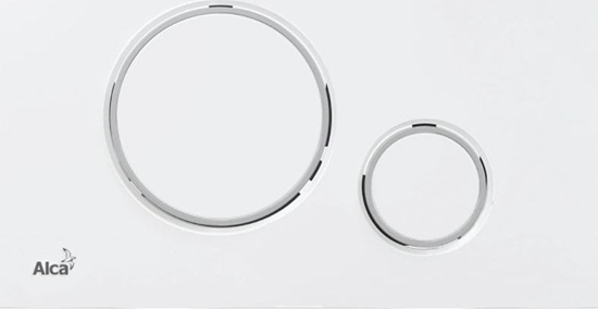 Picture of ALCADRAIN THIN - Przycisk sterujcy do systemów podtynkowych, biay-poysk/chrom-poysk