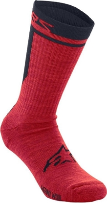 Изображение Alpinestars Skarpetki ALPINESTARS MERINO SOCKS 24, red black Rozmiar: S
