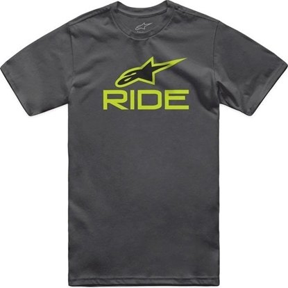 Picture of Alpinestars T-shirt ALPINESTARS RIDE 4.0 CSF TEE, Charcoal/Lime/Black Rozmiar: S
