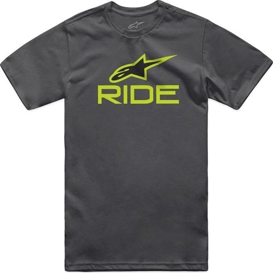 Picture of Alpinestars T-shirt ALPINESTARS RIDE 4.0 CSF TEE, Charcoal/Lime/Black Rozmiar: S