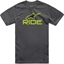 Изображение Alpinestars T-shirt ALPINESTARS RIDE 4.0 CSF TEE, Charcoal/Lime/Black Rozmiar: S