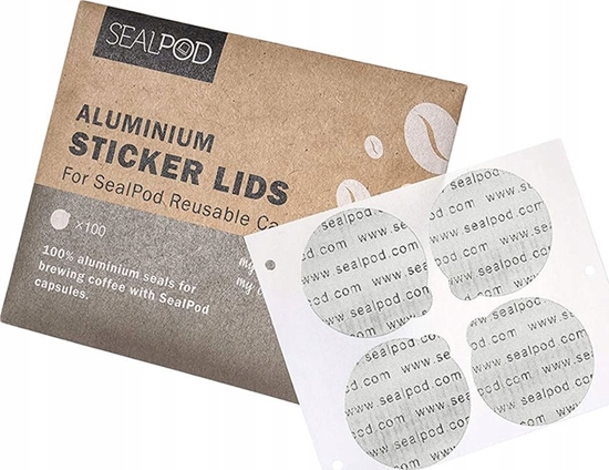 Picture of Aluminum sticker lids for reusable capsules Sealpod Nespresso, 100 pcs.