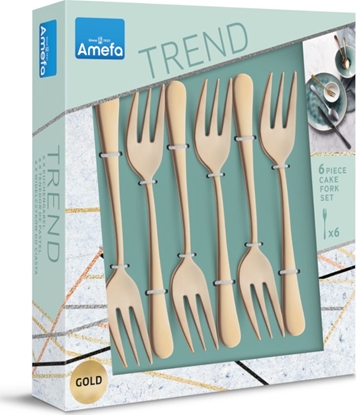 Изображение Amefa AUSTIN Komplet widelczyków do ciasta dla 6 cz. ZOTY VIN