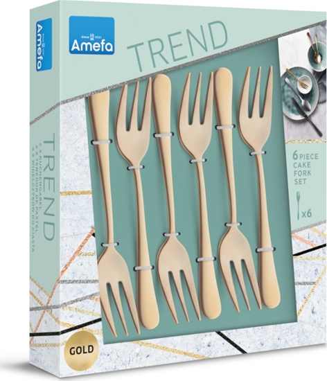 Изображение Amefa AUSTIN Komplet widelczyków do ciasta dla 6 cz. ZOTY VIN