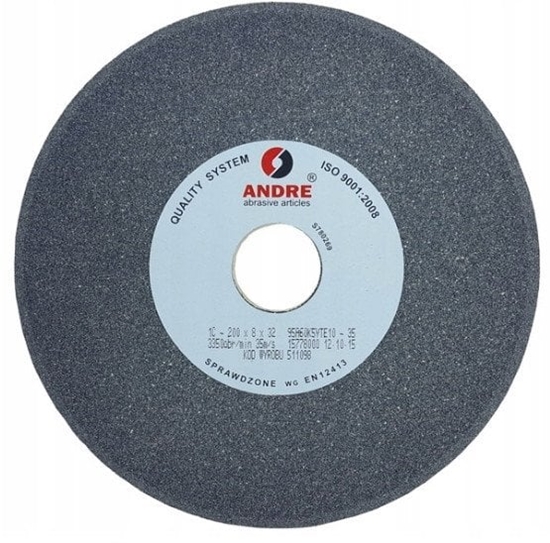 Picture of ANDRE PROFILED GRINDING WHEEL 200mm x 8mm x 32mm 95A60K5VTE10-35 GREY "TYPE 1C"