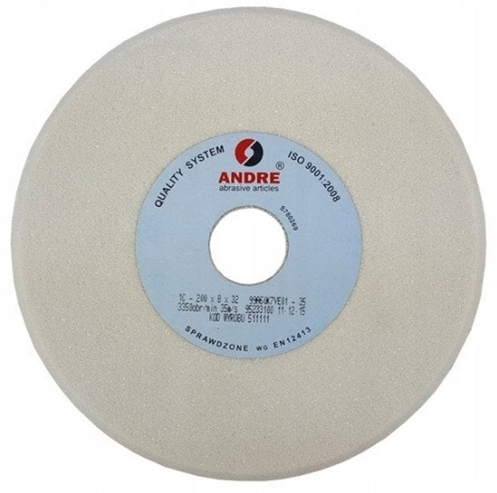 Picture of ANDRE PROFILED GRINDING WHEEL 200mm x 8mm x 32mm 99A60K7VE01-35 WHITE "TYPE 1C"