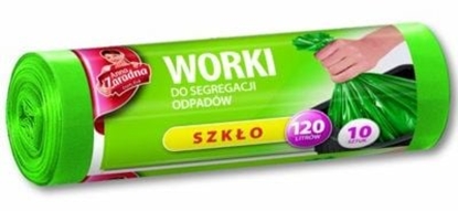 Attēls no Anna Zaradna Worki na mieci do segregacji odpadów szklanych LDPE 120L 10SZT. ZIELONE  (AZ1-WNS-7072)