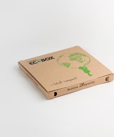 Picture of Antalis Pizzaæske ecobox brun fluorfri 32x32x3cm 100stk/pak - (100 stk.)